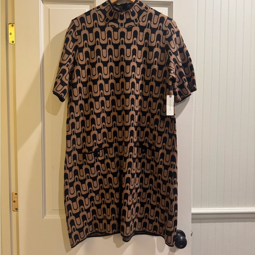Maeve Anthropologie Geometric Sweater Dress